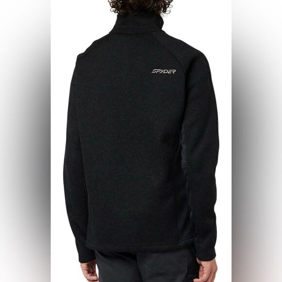 Spyder Men’s Outbound Black Jacket Outdoors Performance Fleece Lined Size L EUC - Picture 2 of 14
